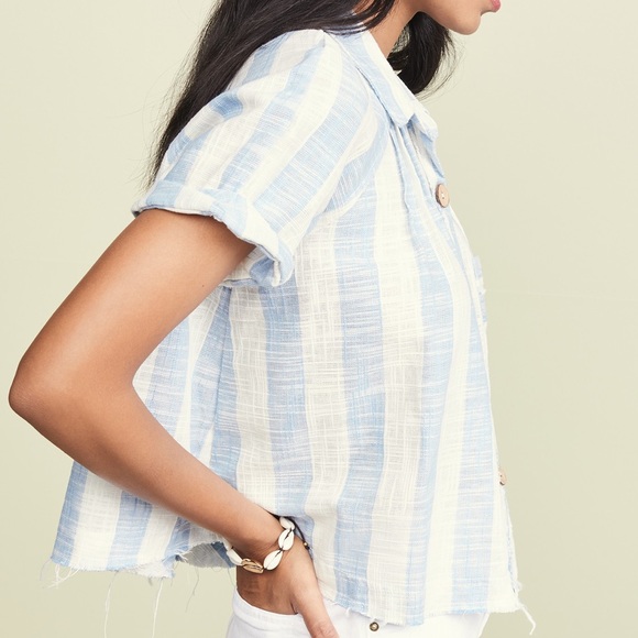 NWT Free People Away At Sea Striped Top - Picture 3 of 5